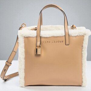 Marc Jacobs Mini Grind Faux Fur Trim Top Handle Bag MSRP$425